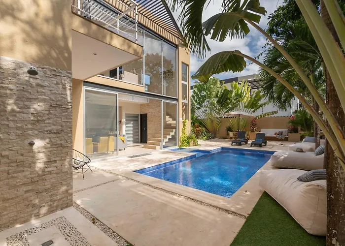 Private Modern Villa-pool Beds-ac-internet-parking-grill Ferienhaus Tulum